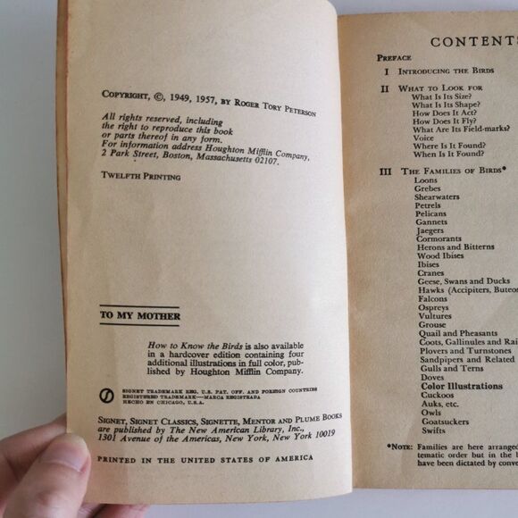 1957 How to Know the Birds Paperback, Roger Peterson Illustrated Vintage Book - Picture 6 of 10